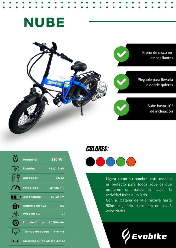 BICICLETA ELECTRICA NUBE - Imagen 7