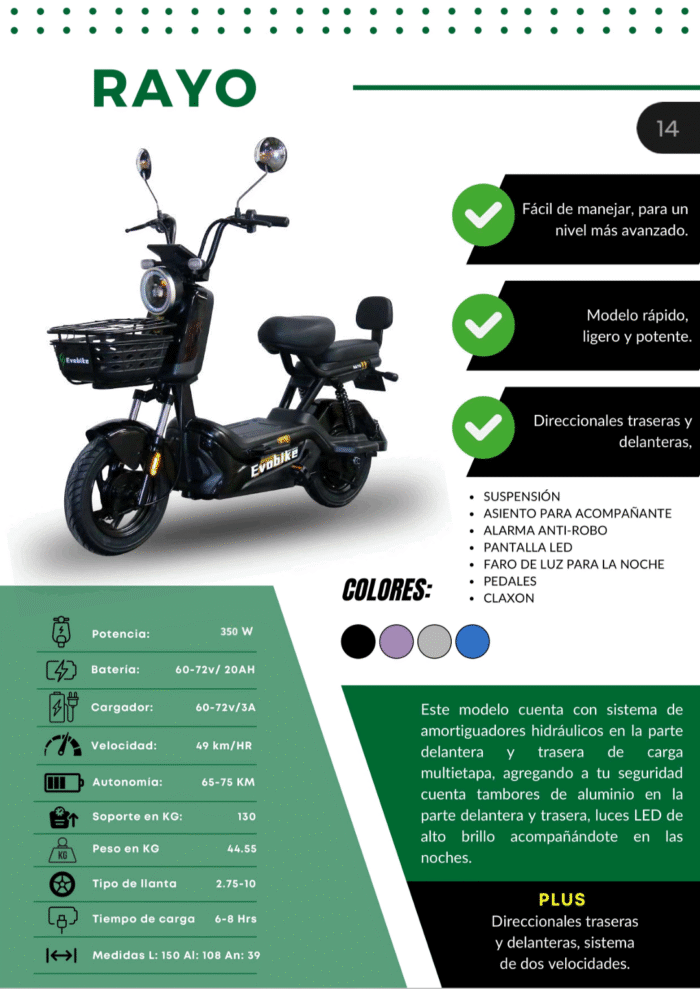 BICICLETA ELECTRICA RAYO - Imagen 6