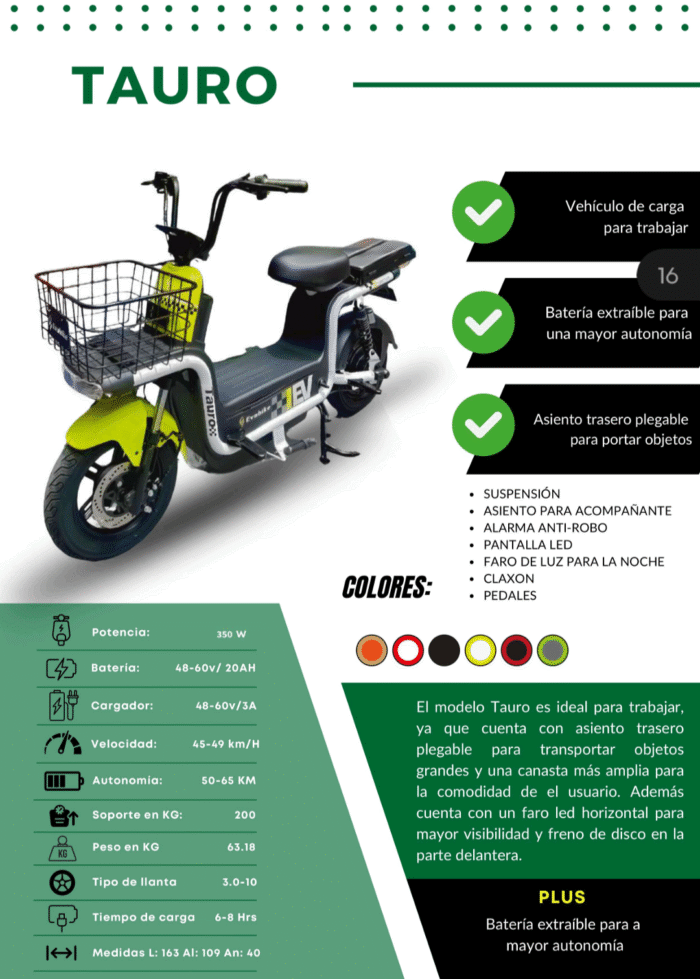 BICICLETA ELECTRICA TAURO - Imagen 3