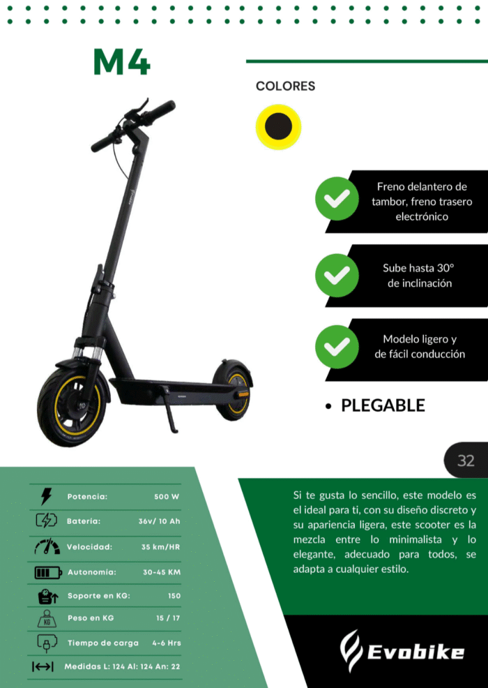 SCOOTER ELÉCTRICO M4 - Imagen 3