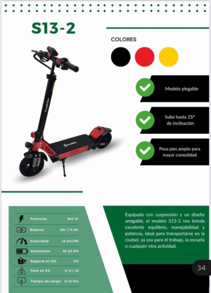SCOOTER ELÉCTRICO S13-2 - Imagen 5