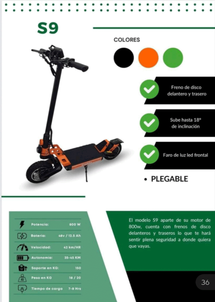 SCOOTER ELECTRICO S9 - Imagen 4